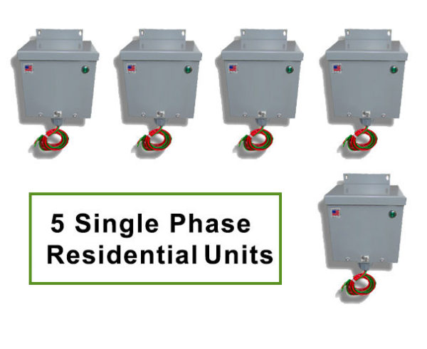 5 Single Phase Residential Units